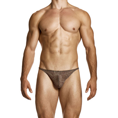 Image of Modus Vivendi Abstract Net Thong - Brown