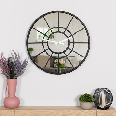 Buttermere Indoor Outdoor Mirrored Skeleton Wall Clock