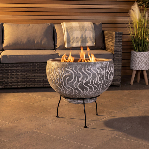 SNUG Toledo Clay BBQ Firepit with Grill