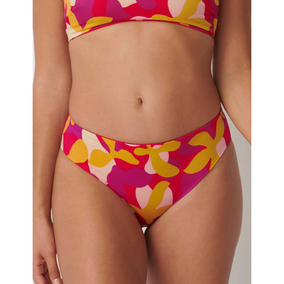 Sloggi Shore Flower Horn High Leg Bikini Brief - Pink/Dark Combination