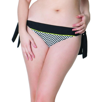 Curvy Kate Hypnotic Tie Side Brief - Monochrome
