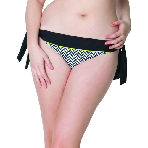 Curvy Kate Hypnotic Tie Side Brief - Monochrome