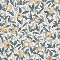 William Morris At Home Bird & Pomegranate Wallpaper Cloudy Blues 140501