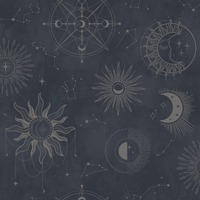 Cosmic Wallpaper Navy / Silver Holden 14251
