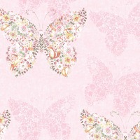 Catherine Lansfield Enchanted Butterfly Wallpaper Pink Muriva 165572
