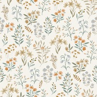 Floral Sprig Wallpaper Rust Grandeco 209001