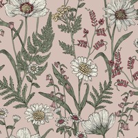Wild Meadow Wallpaper Blush Pink Fine Decor FD43883