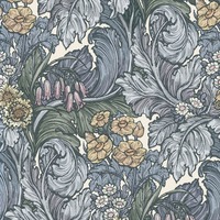 Laurence Llewelyn-Bowen Hedgerovia Floral Wallpaper Blue LB25135