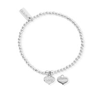 Image of Cute Charm Bracelet with Love Always Heart Charm - Silver