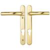 Image of Hoppe Tokyo Straight Centres/PZ: 92mm Screw Centres: 122mm Backplate: 220mm x 30mm - Brass