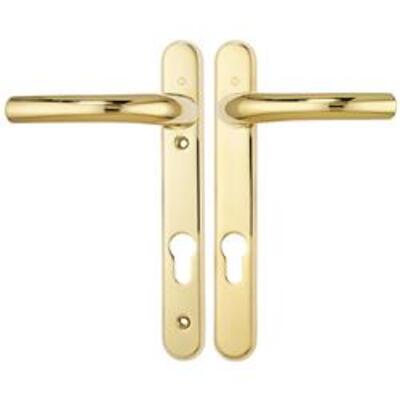 Hoppe Tokyo Straight  Centres/PZ: 92mm Screw Centres: 122mm Backplate: 220mm x 30mm  - Brass