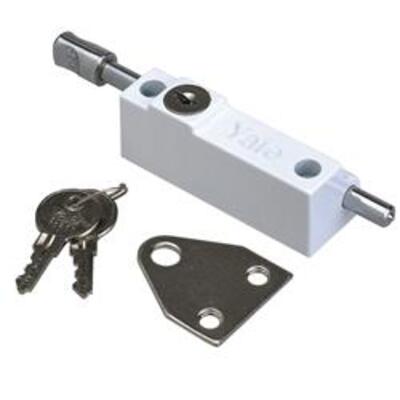 Yale P124 Patio Door Lock  - P-124-WE 1 lock & 2 keys