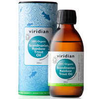 Image of Viridian 100% Organic Scandinavian Rainbow Trout Oil - 200ml