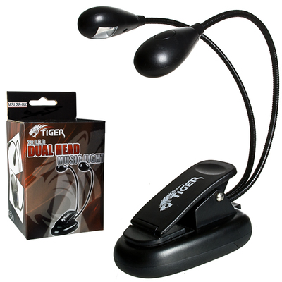 Image of Tiger Music Stand Light with Dual Head & 2x Quality LED lights