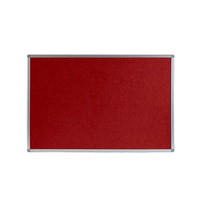 Image of Boards Direct Felt Noticeboard Aluminium Frame 900 x 600mm RED