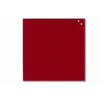 Image of NAGA Magnetic Glass Noticeboard RASPBERRY RED 45 x 45cm