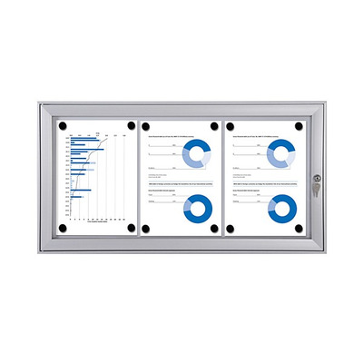 Indoor/Outdoor Lockable Whiteboard