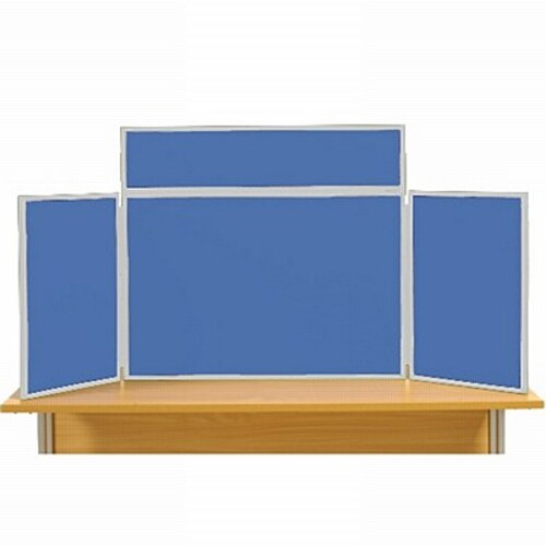 Midi Desk Top Display Stand Grey Frame/Blueberry Fabric