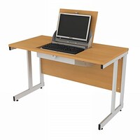 Image of SmartTop ICT Computer Desk 1200mm Centred Beech