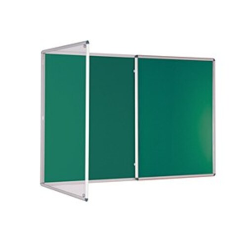 Internal Felt Tamperproof Noticeboard 1800x1200mm Green