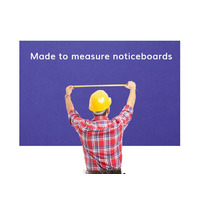 Image of Made to Measure Felt Noticeboard Up to 1200x900mm Blue Fabric Unframed
