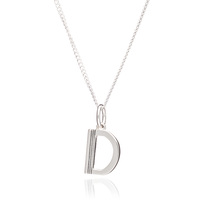 Image of This Is Me &#039;D&#039; Alphabet Necklace - Silver