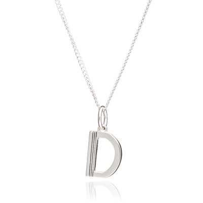 This Is Me 'D' Alphabet Necklace - Silver