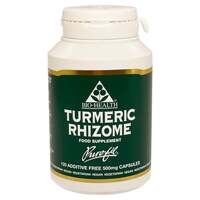 Image of Bio Health Turmeric Rhizome - 120 x 500mg Vegicaps