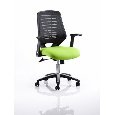 Relay Mesh Back Task Chair Myrrh Green Seat Black Back