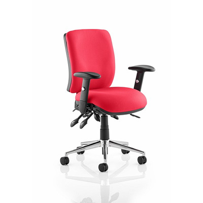 Chiro Medium Back Task Chair Bergamot Cherry fabric