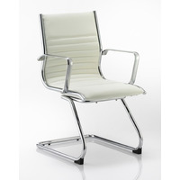 Image of Ritz Executive Ivory Leather Visitor Chair