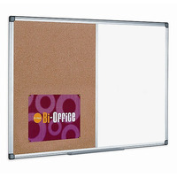 Image of Bi-Office Combi Magnetic Drywipe/Cork Boards