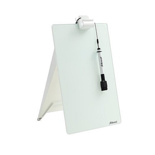 Nobo Glass Desktop Whiteboard Easel
