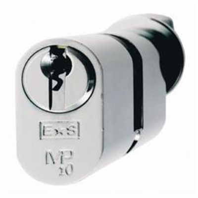 Eurospec MP10 Oval Thumb Turn cylinder  - MP10 T32/32 Polished Chrome