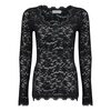 Delicia Long Sleeve Lace Top - Black