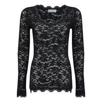 Image of Delicia Long Sleeve Lace Top - Black