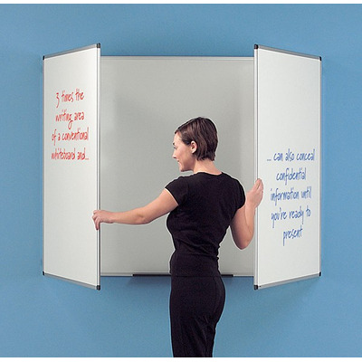 Spacesaver Folding Whiteboard 900 x 1200mm Magnetic Surface