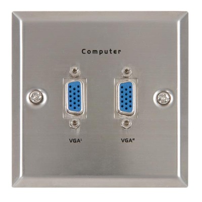 Dual VGA Wall Connector Plate