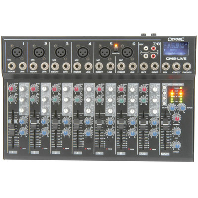Compact USB/SD Live 8 Channel Mixer by Citronic