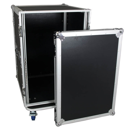 19" 16U Rack Flight Case 520mm Deep With Removable Casters