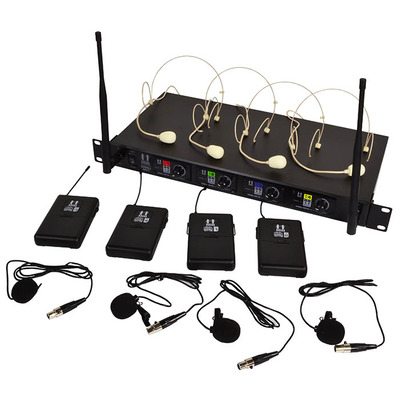 Hill Audio 4 Way Wireless Beltpack Mic System