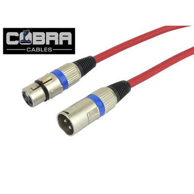 Cobra Balanced XLR Lead 3M Red