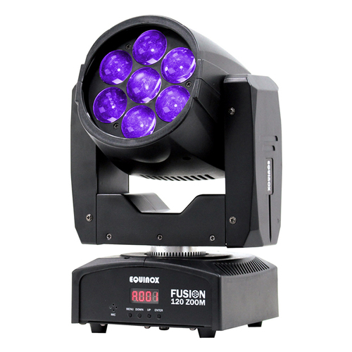 Moving Head Wash RGBW with Motorised Zoom - 7 x 12W LED's - Auto & DMX Control