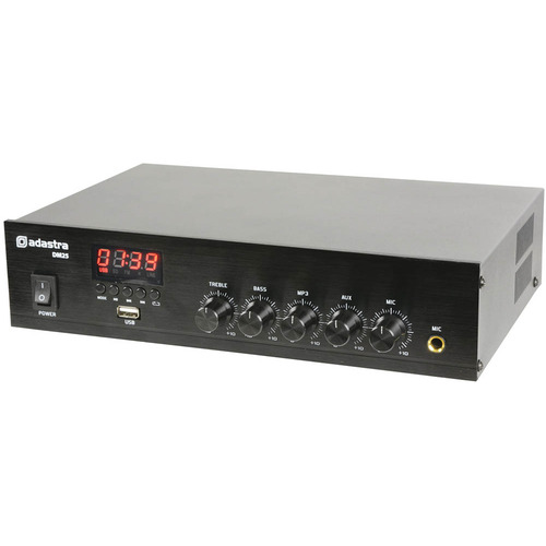 PA Amp with Bluetooth, USB/FM Radio & Inputs for Mic & Line 100v or 4-16 ohm 25w