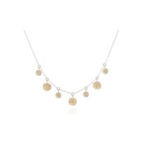 Image of Mini Disc Charm Necklace - Gold & Silver