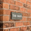 Image of Green Smooth Slate House Sign - 25.5 x 10cm