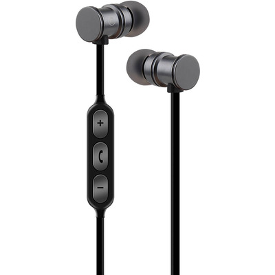 Metallic Magnetic Bluetooth Earphones Grey