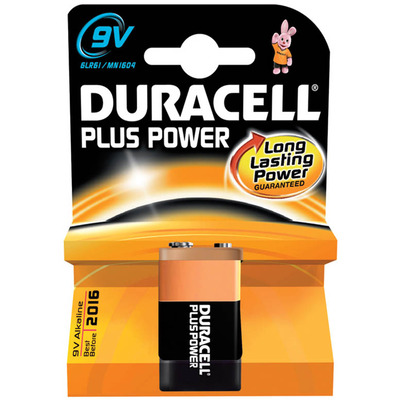 Duracell Plus Power Alkaline Batteries - PP3