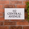 Image of Granite House Sign 35.5 x 20cm 3 Line with sandblasted and painted background