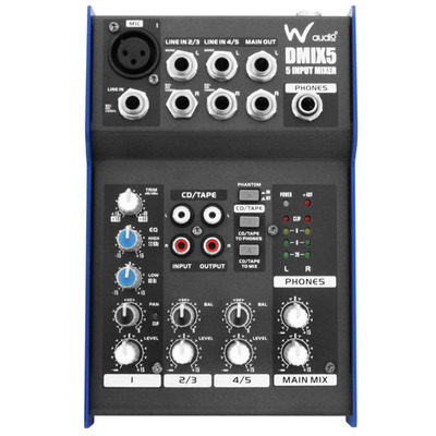 Compact 5 Channel Mixer by W Audio